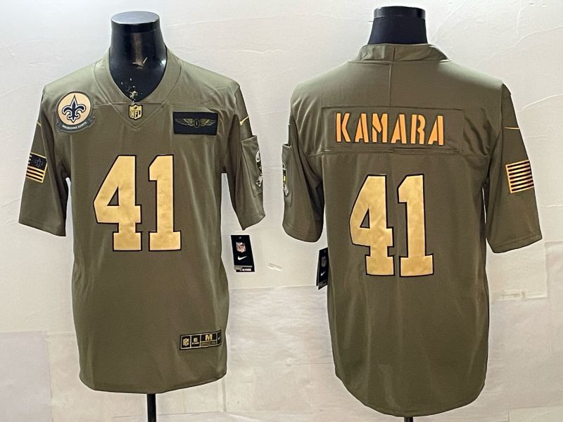 Men 2025 New Orleans Saints #41 Kamara Gold Nike Limited NFL Jersey style 022->new orleans saints->NFL Jersey